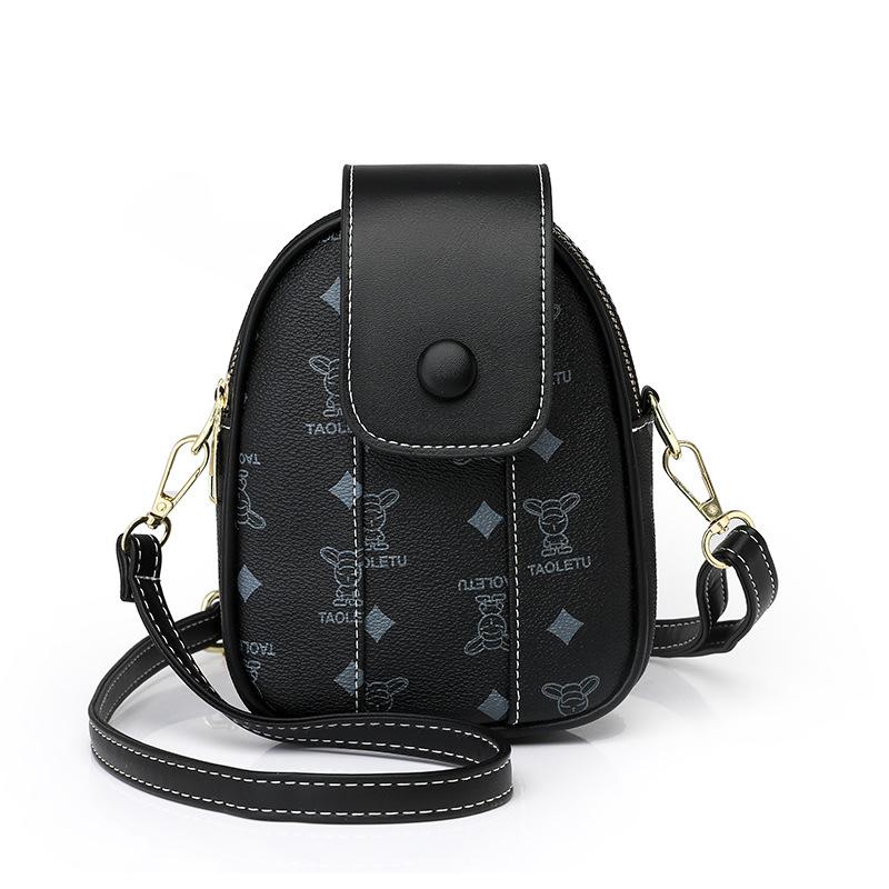 

Vertical Zipper Women s Bag Fashionable and Lightweight Single-shoulder Crossbody Mobile Phone Bag чорний