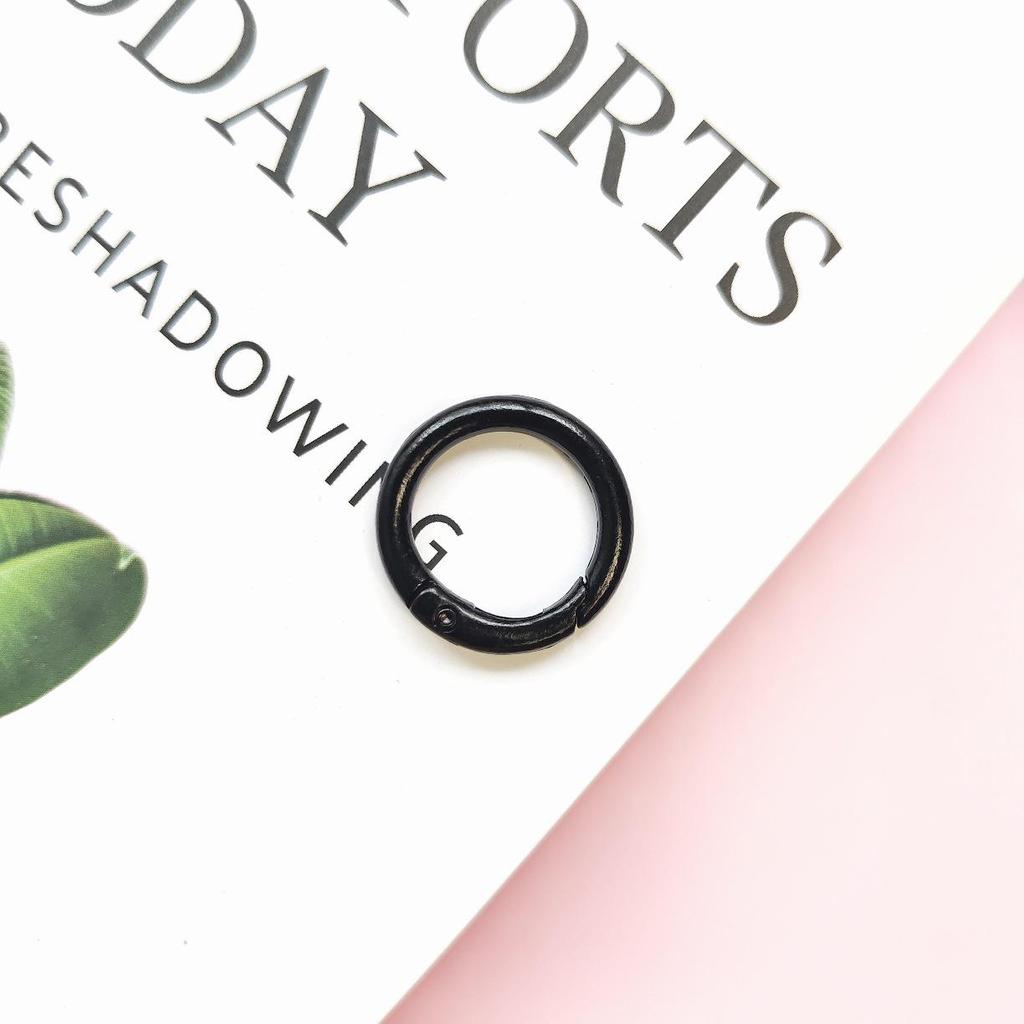 24mm Colorful Spring Snap Hook Candy Color Keychain Accessory - Round Ring Buckle