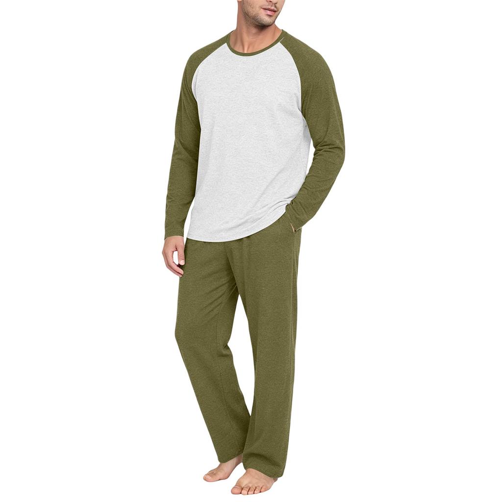 Men's Long Sleeve Pajama Set - Comfortable Sleepwear for Home Loungewear