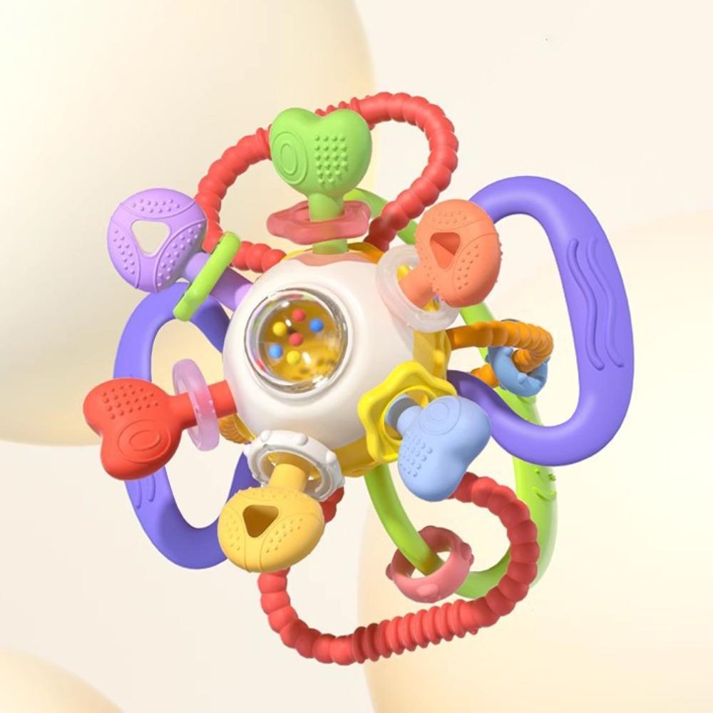 

Мягкая силиконовая сенсорная игрушка-прорезыватель, не содержит БФА, премиальная яркая погремушка, раннее обучение Toy