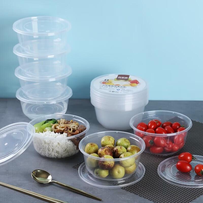 Disposable Round Plastic Takeaway Bowls