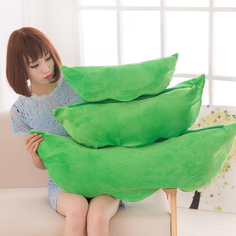 25CM Cute children's baby plush peas filled plant doll toy children kawaii quality pea-shaped pillow toy boy girl gift