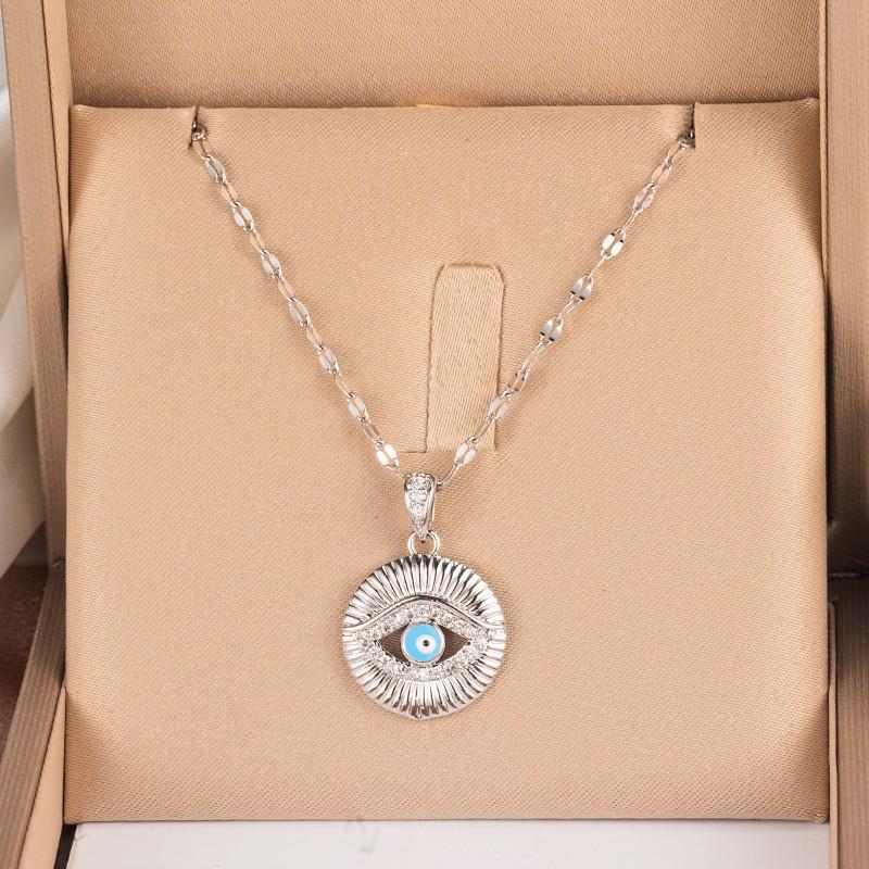 Exquisite Micro-Inlaid Full Diamond Real Gold Titanium Steel Necklace - Women's Luxury Clavicle Chain