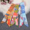 Animal Town New Design Leopard Luxury Skinny Scarf Women Hair Neck Silk Scarf For Ladies Foulard Headband Bag Scarves