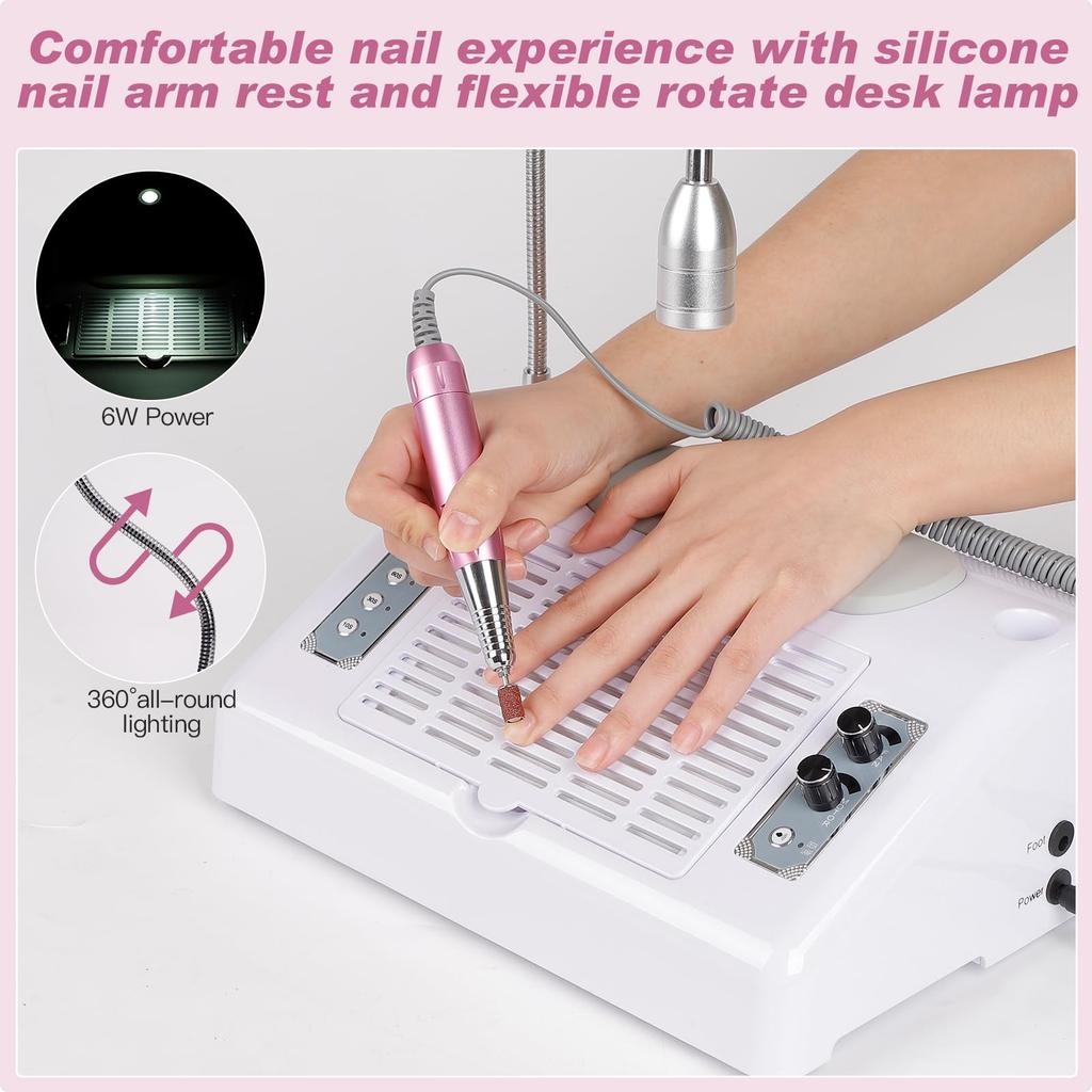 5 v 1 Nail Dust Nail Nail 4500rpm Rotace 6 39 LED Light Nail Dust Nail Nail Salon Strong Dodává se s Nail Dodává se s Může chránit váš opakovaně použitelný