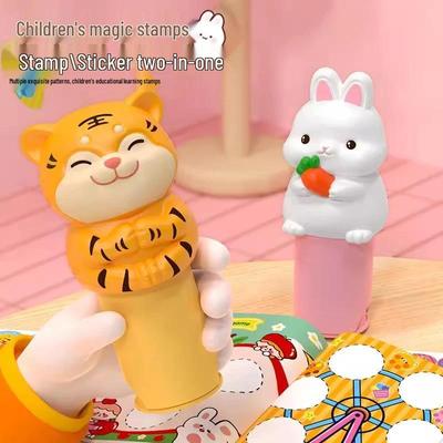 Children's Magic Stamp Sticker Book: Cartoon Decorations & Reward Tool
