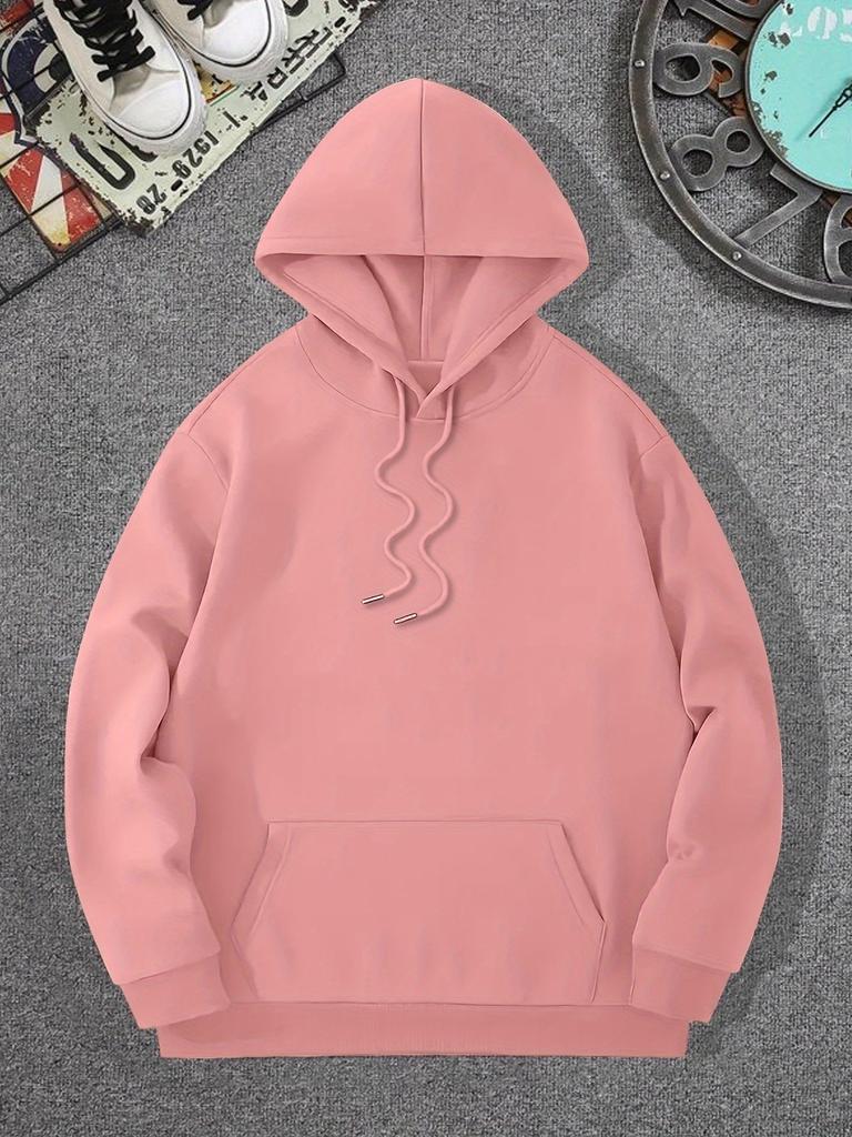 Brush‑stroke Graphic Pullover Hoodie Sweatshirt with Cross Element Back Print for Men Daily Commuting and Minimalist Street‑style Outfits
