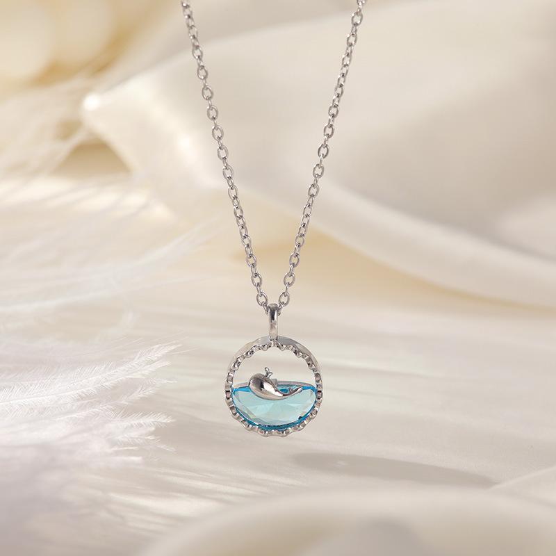 Titanstahl Halskette - Elegante Halskette für Damen - Herzförmiger Anhänger Zubehör