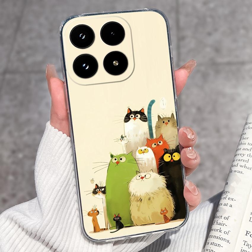 For Xiaomi 17 Mi 11T 11 10T 10 Pro 10S Phone Cover Sleeping Beauty Pattern Black TPU Soft Silicone Shockproof Protective Casing For Xiaomi Bumper Case