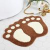 Pink Footprin Soft Fluffy Non Slip Washable Absorbent Bathroom Floor Mat Cute Bathroom Rug Bathroom Rug