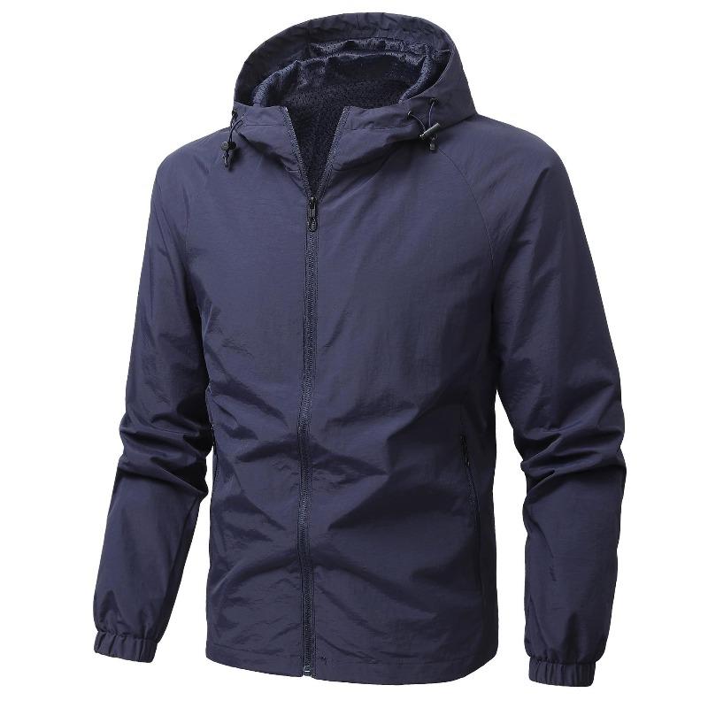 Jacket Men's Coat Thin Hooded Workwear Versatile Casual Waterproof Windproof Outdoor Casual Men's Wear