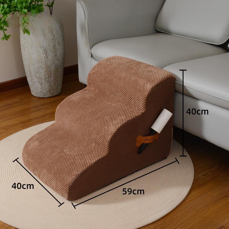 2-4 Pet Stairs for Dogs Washable Non Slip Dog Steps Ramp for Elderly Injured Pets Soft Foam Climbing Ladder Pet Stairs for Dogs