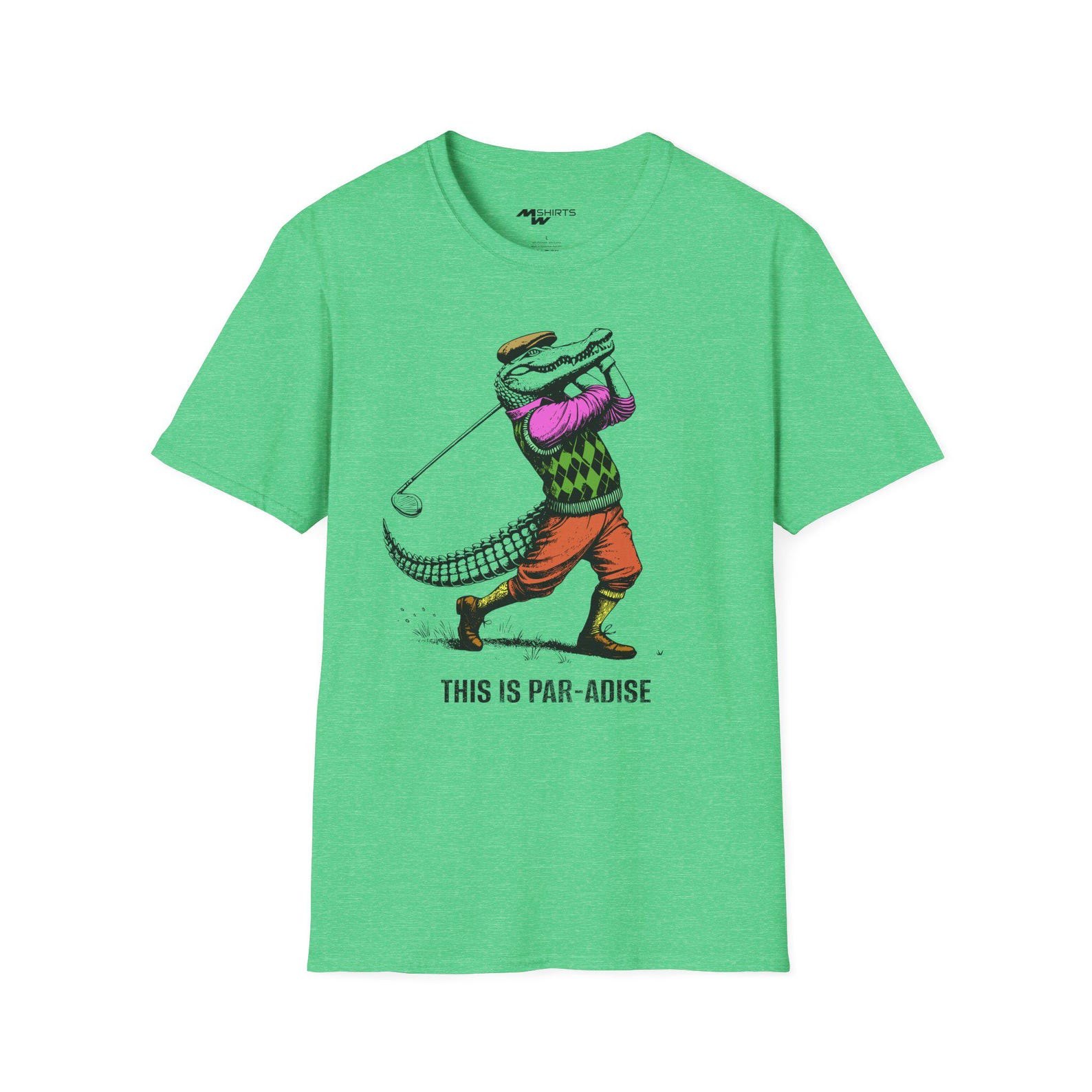 This is Par-adise, Golfing Crocodile T-Shirt 4XL