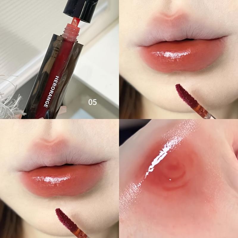 Herorange Mirror Gloss Lip Glaze Is Moisturizing and Smooth, Long-Lasting and Not Easy to Fade, Non-Stick and Waterproof, Natural Color Development