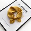 Silk Square Scarf: Solid Color Rolled Edge Headscarf for Women (53cm)