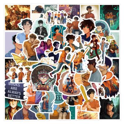 60 New Percy Jackson Graffiti Stickers Decorative Notebook Skateboard Personalized Waterproof Stickers