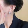 Niche Design Feeling Ice Transparent Opal Double-Sided Water Drop Ear Buckle Exquisite Versatile Earrings Temperament Light Luxury Simple Earrings