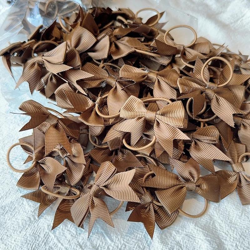 5/10/20Pcs Mini Solid Bows Elastic Hair Bands Kids Girls Small Rubber Band Hair Rope Ponytail Holder Headwear Hair Accessories