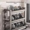 Beifu 3-Tier 55CM Gunmetal Grey Stainless Steel Dish Drying Rack