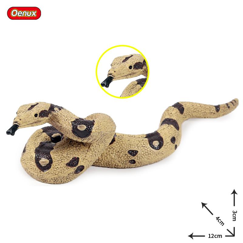 Oenux Simulation Forest Savage Snakes Animals Model Wild Cobra Rattlesnake Python Action Figures Party Favor Decor Kids Toy Gift