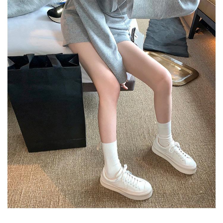 Whole cowhide~ versatile leather platform dad shoes women's tide increases casual little white shoes biscuit shoes muffin shoes board shoes