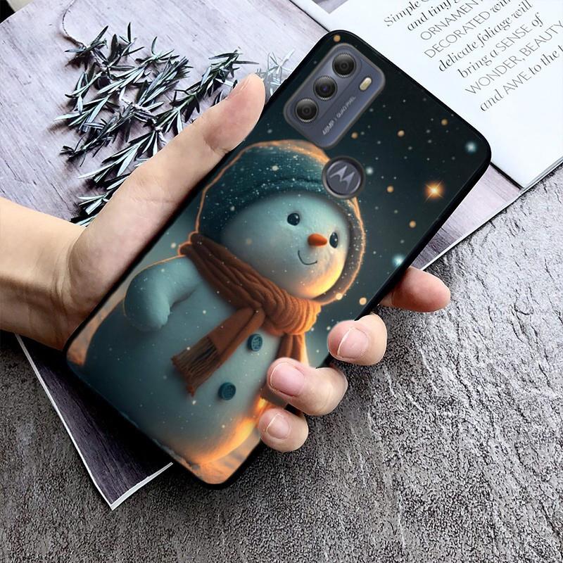 

Phone Case For Moto G85 G55 G05 G14 G75 G31 G50 G10 G20 G30 G60 G13 G32 G84 G54 G53 G72 G24 Power Christmas Snowman Moto G53