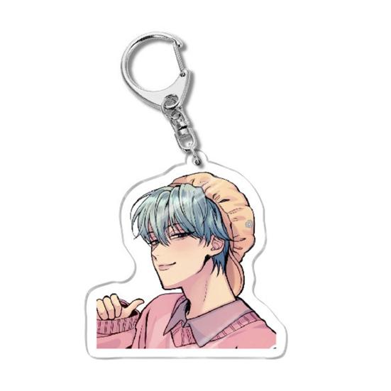 Korean Pop Cartoon Charm Acrylic Anime Character Boy Tiger Keychain Charm Cute Bag Backpack Charm Collectible Gift for Fans