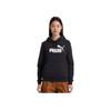 Puma Fleece-Lined Casual Running Hoodie Women Tops Black 581632-01