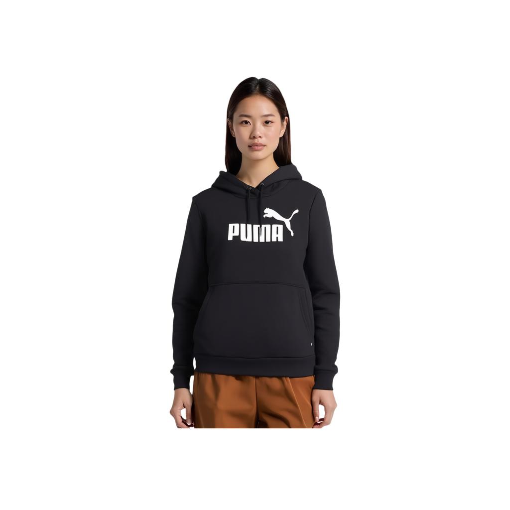 Puma Fleece-Lined Casual Running Hoodie Women Tops Black 581632-01