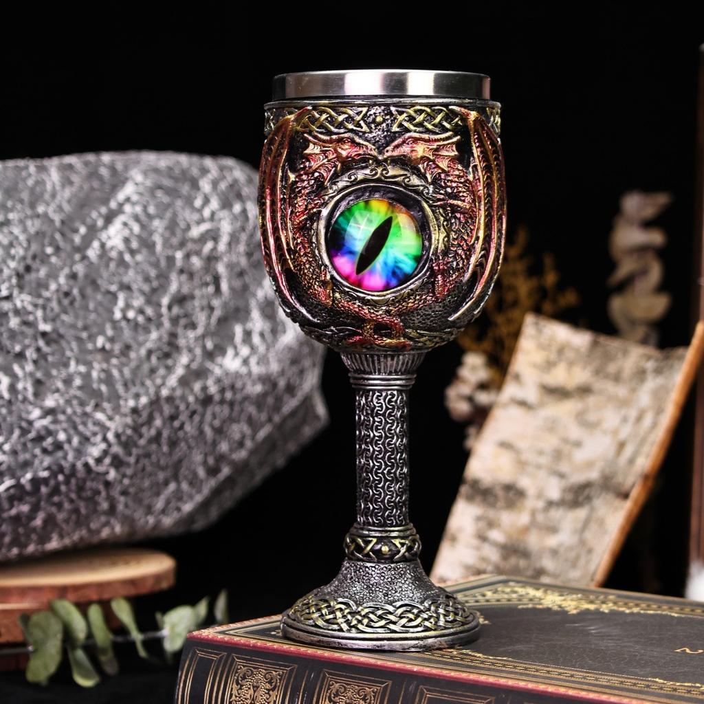New Ancient Dragon Fossil Red Wine Glass Faucet Stainless Steel Cocktail Cup Creative Gifts Creative Gifts