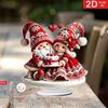 Dwarf Couple Heart-Shaped Cake Ornament Decoration for Romantic Home Valentine's Day Christmas Decor Ideal Couple Gift