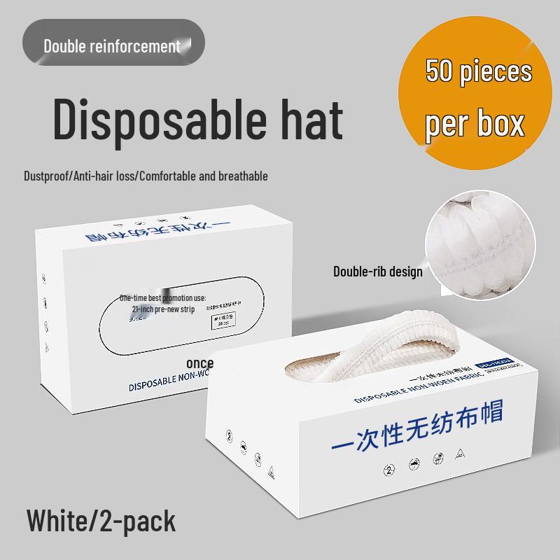 Disposable Dustproof Kitchen Hair Net Cap - Non-woven Fabric, Thickened, Anti-Hair Loss for Chefs & Catering