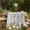 Organza French Lace Tablecloth Vintage Table Linen Elegant Table Runner  Wedding