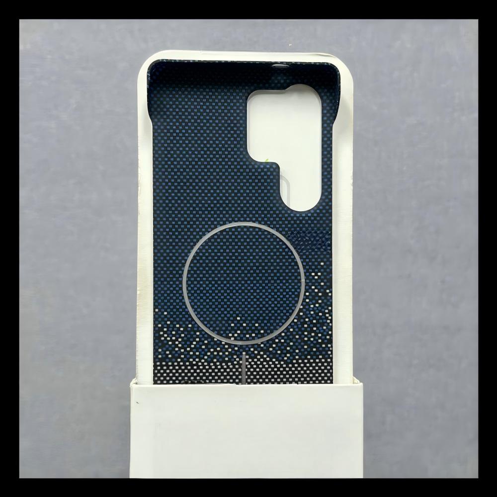 Kevlar Carbon Fiber PC For Magsafe Wireless Charge Phone Case For Samsung S26 S25 S24 Ultra Plus Magnetic Frameless Cover