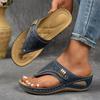Fashion Women Orthopedic Slippers Casual Wedge Sandals Breathable Thick Sole Shoes Comfortable Clip Toe Slippers Outdoor Slides Women