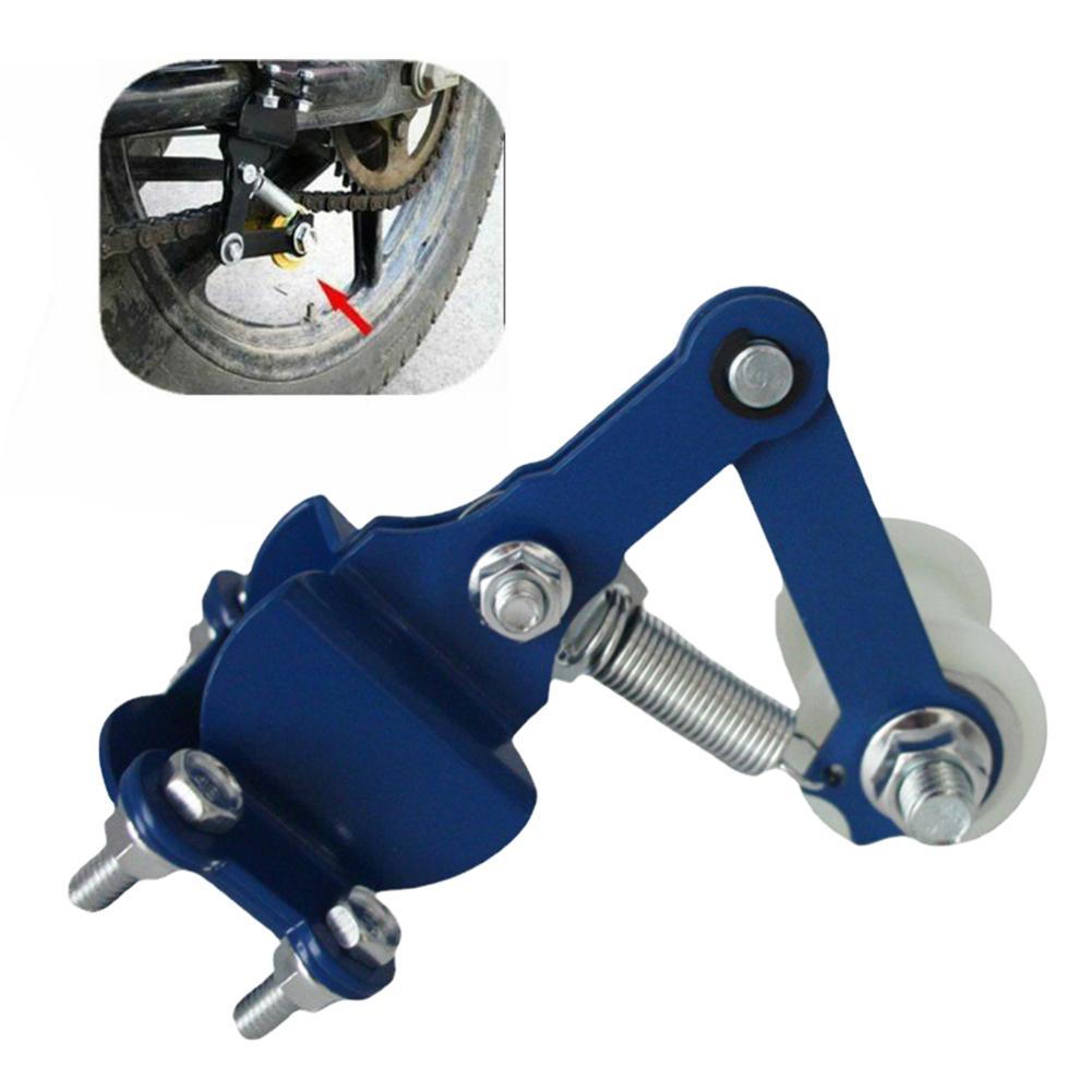 Motorcycle Chain Adjuster with Guide Wheels Pulley Chain Tensioner Iron Motorbike Chain Tensioner for 50cc-500cc ATV Motocross