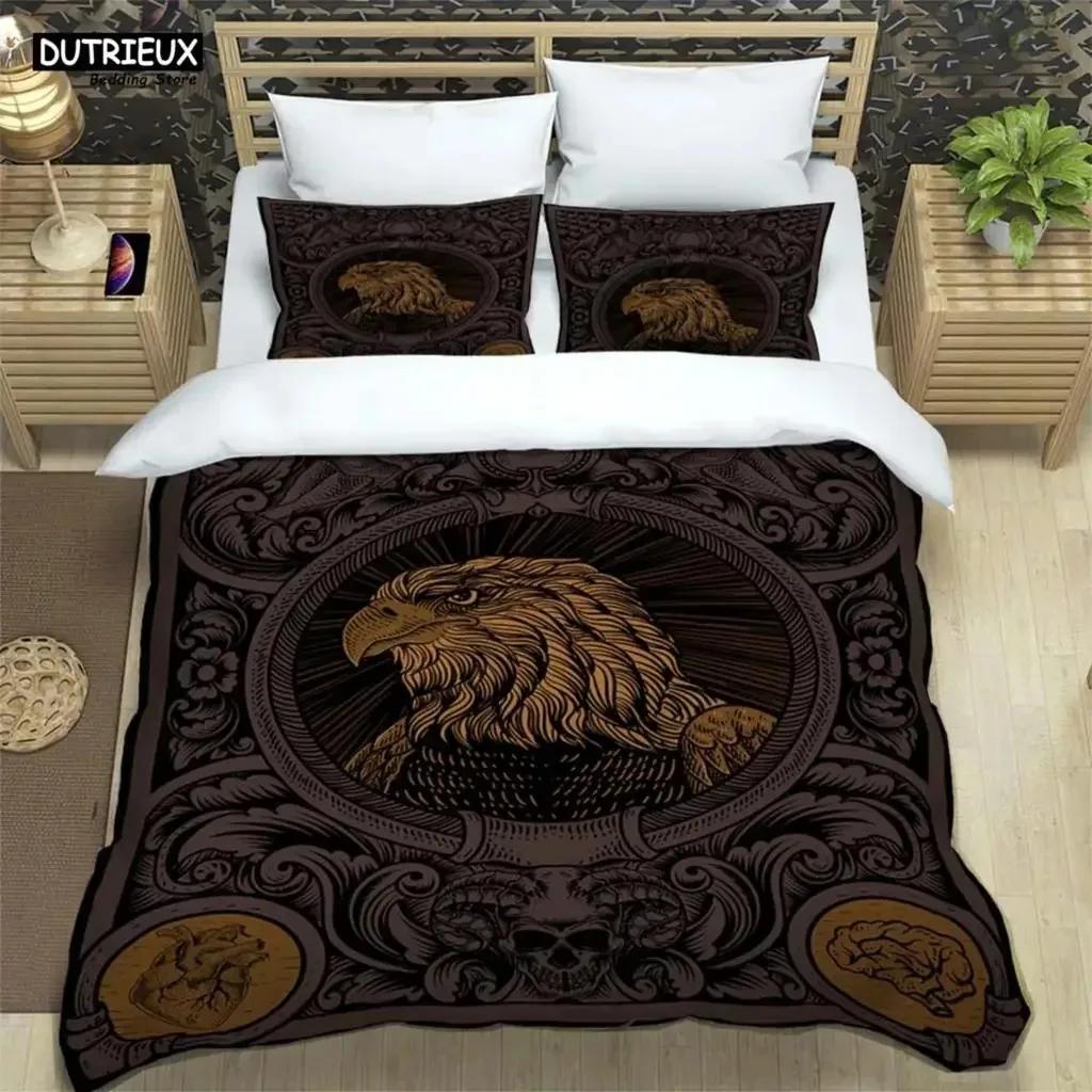 Medieval Dark Retro Digital Print Polyester Bedding Sets Boys Bed Linen Set For Teens Queen Bedding set Bed Comforter Set