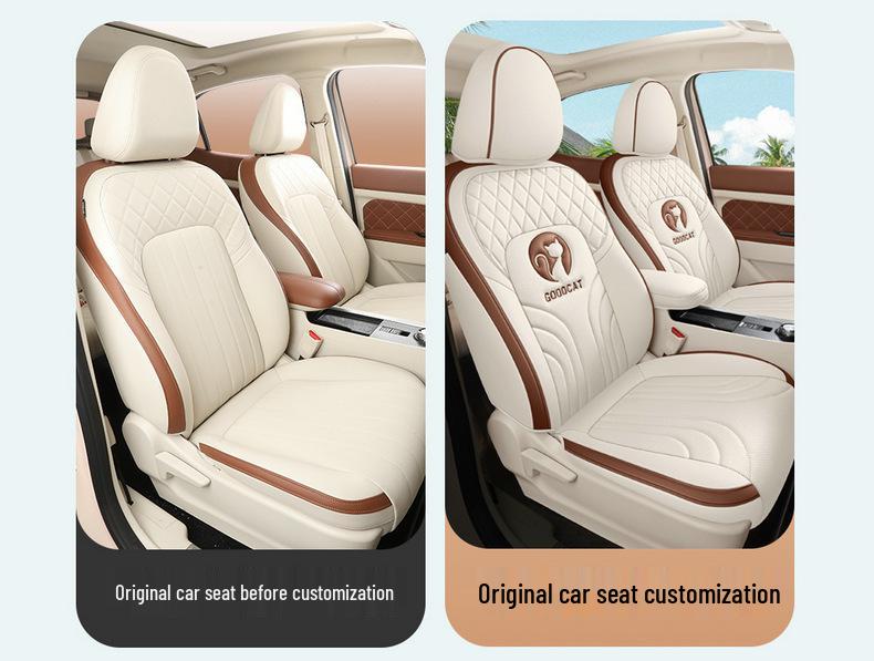 ORA Good Cat GT Cartoon Seat Cover - Full Wrap, Four Seasons Use, Cute Design, 2022 Model.