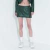 Kimjisu Faux-Leather Low Rise Mini Skirt _ Green