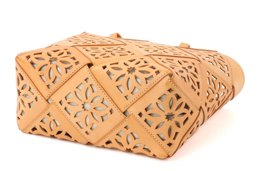 Einkaufstasche Echtes Leder Braun [Genten] Damen GE-43976-50