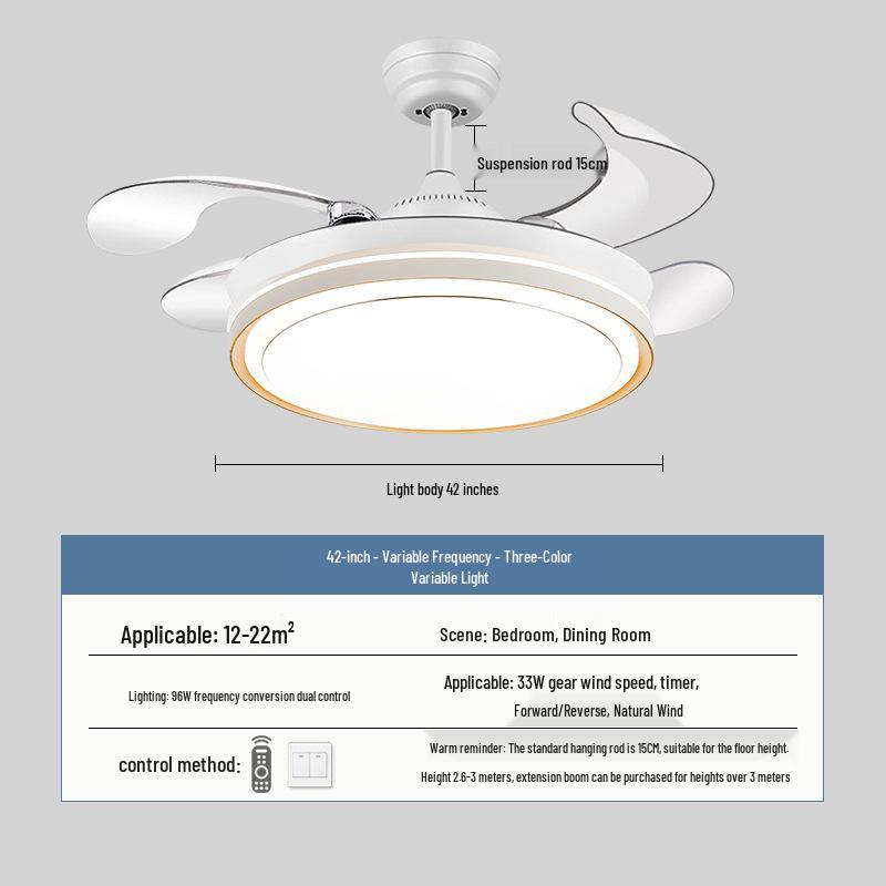 2026 New Model Flush Mount Ceiling Fan with Integrated Light for Living, Dining & Bedroom