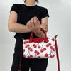 Ladies Sweet And Cute Cherry Handbag Personalized Chic Soft Leather Shoulder Bag