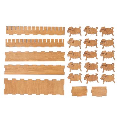 Set di Bobine Animali in Legno Carino Aspetto Liscio Set Organizzatore di Bobine con Scatola per Lavorare a Maglia Cucito