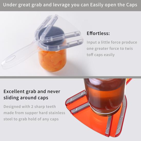 Jar Opener for Weak Hands Seniors with Arthritis Easy Twist Off Bottle Caps Stainless Steel Lid Gripper Kitchen Gadget for Elderly Women Men