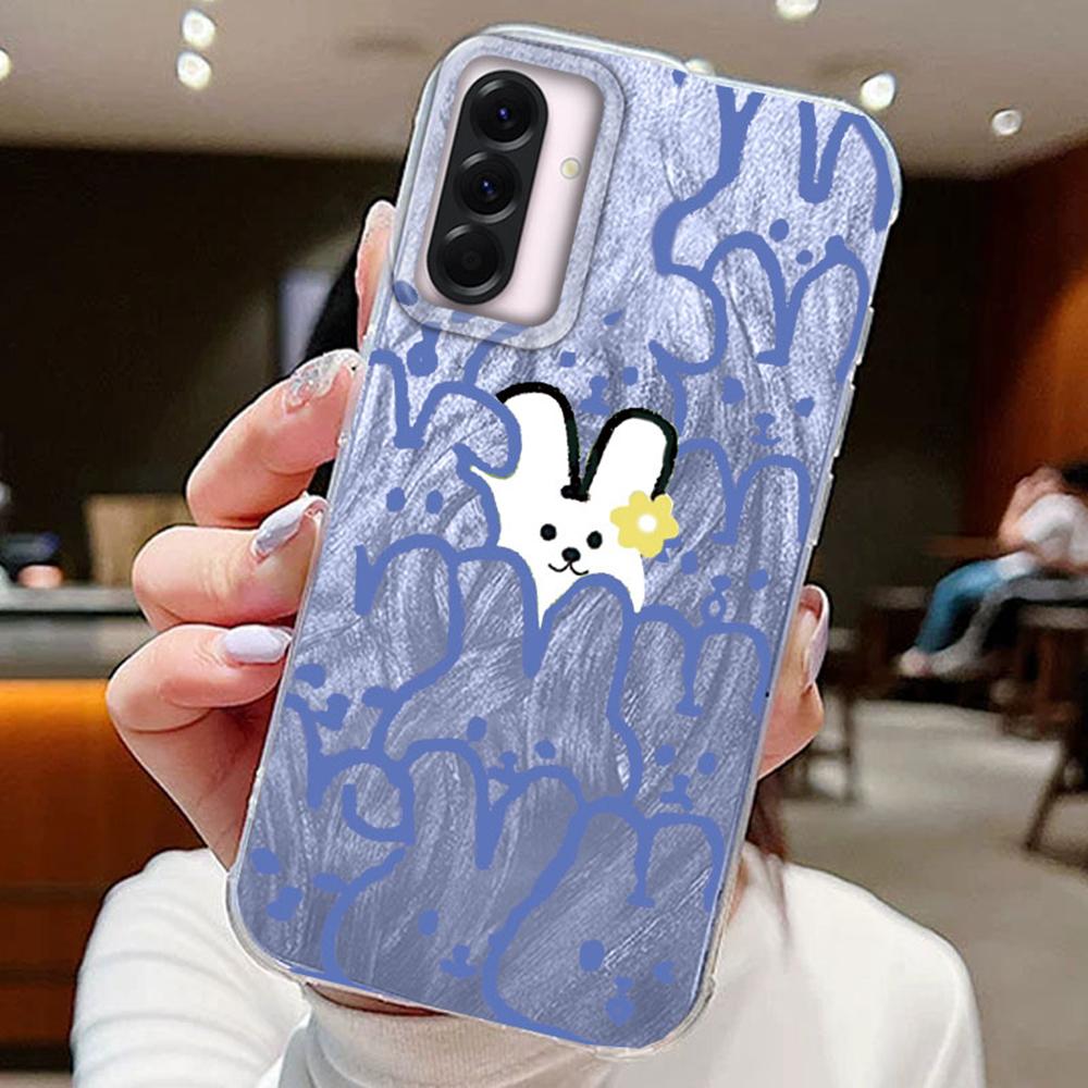 

Зеленые Чехлы для Телефонов с Множеством Линий и Кроликами для Samsung Galaxy A56 A36 A26 A16 A55 A25 A35 A15 S24 S25 Силиконовые Парные Чехлы-Фундас Samsung S23 Ultra белый