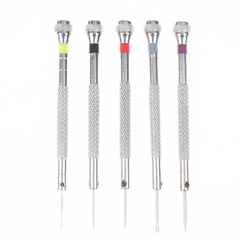5Pcs Set 0.8-1.6Mm Steel Screwdriver For Watch Repairing Portable Watch Tools Band Removal With Mini Link Pins Watchmaker Tools
