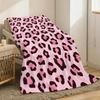Leopard Print Throw Lightweight 240g Flannel Blanket Soft Skin-friendly for Summer Cooling