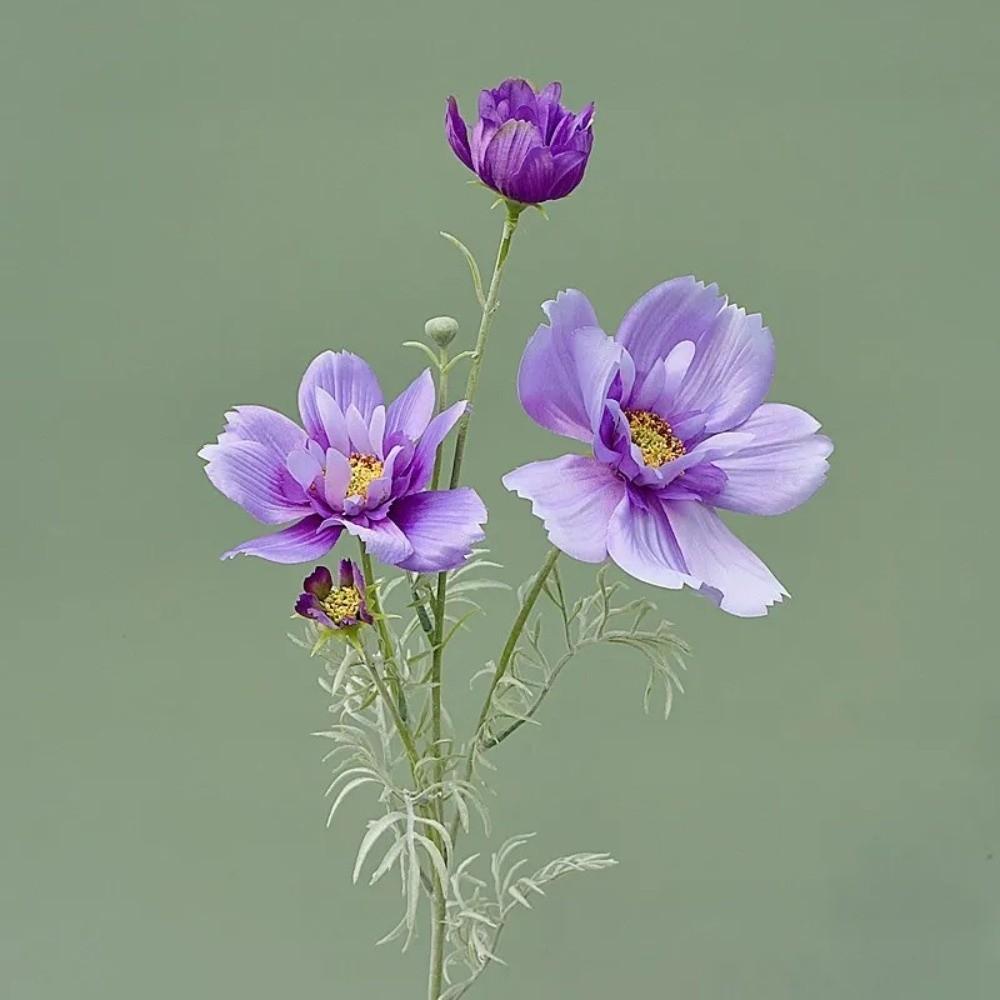 77CM Length Artificial Cosmos Flower Branch Handmade Elegant Design Artificial Gesang Flower Fake Flowers Gesang Flower