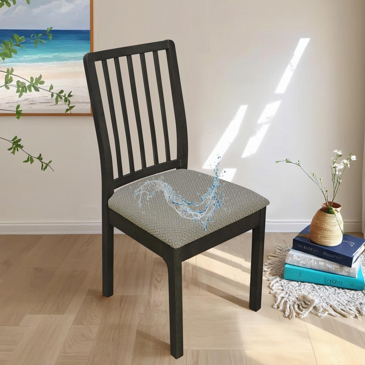 Elastic T-type waterproof striped grid with rope bench cover Jacquard hotel chair cover one size fits all хаки