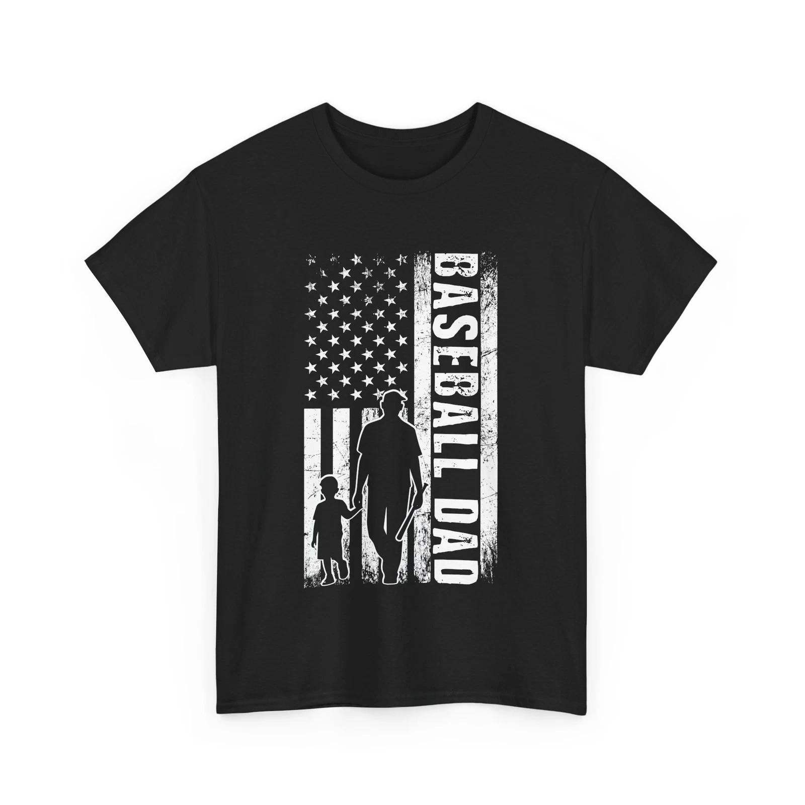 Baseball Dad Shirt, American Flag Baseball Player Sport Men Vintage Shirt L